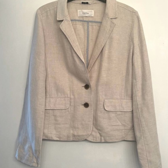 Caslon Linen/Cotton Blend Single Breast, Double Button, Casual Blazer, Sz Large - Picture 3 of 11